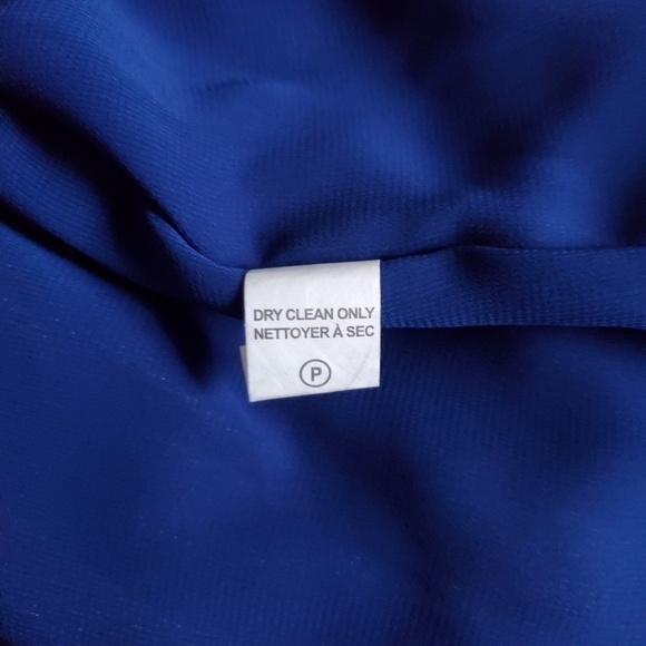 Ramy Brook Lori Metallic Velvet Blouson Navy Blue Cocktail Mini Dress NWT Large - Picture 16 of 17